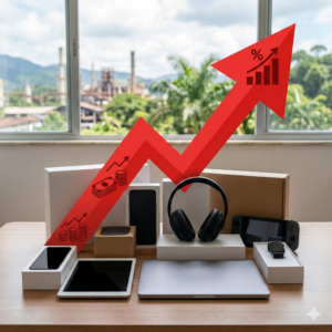 Imposto sobe até 25%: eletrônicos podem ficar mais caros no Brasil