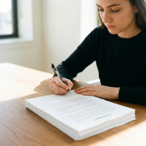 5. Assinar o contrato e pagar a entrada
